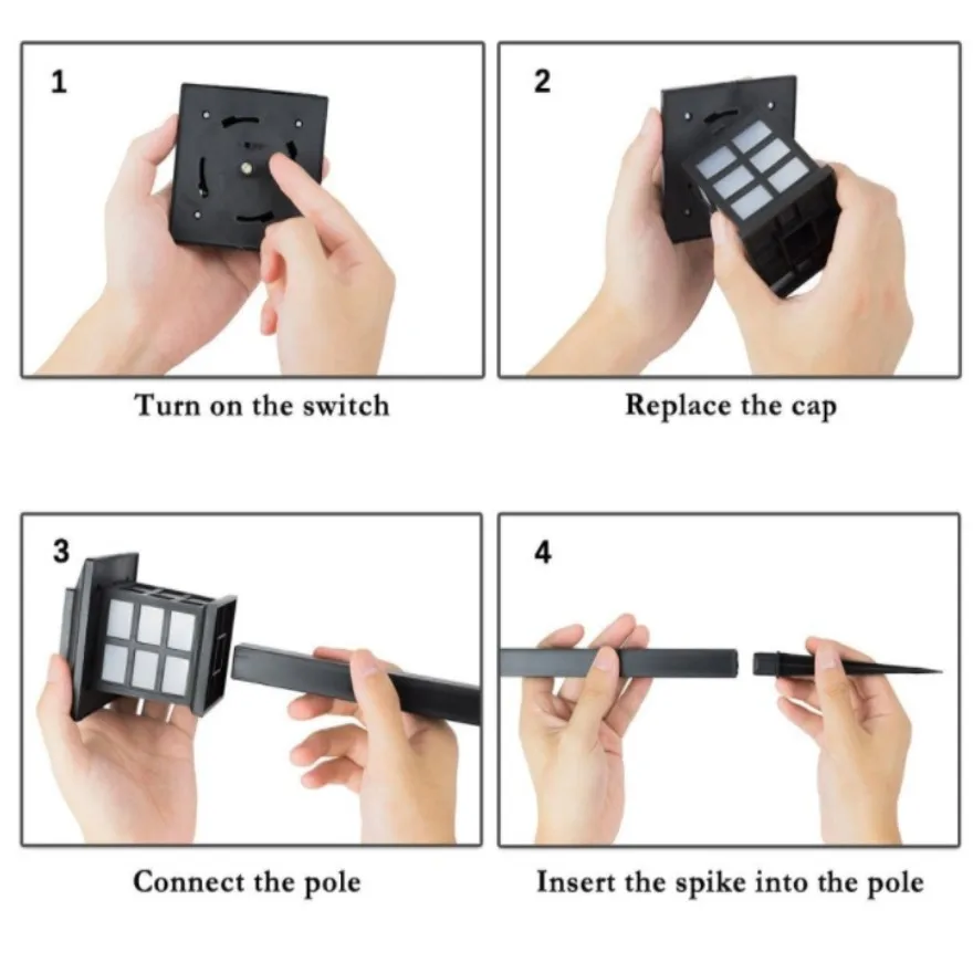 Светодиодный светильник на солнечной батарее водонепроницаемый открытый