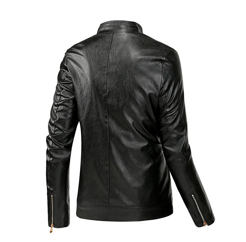 Новинка весны года; воротник-стойка Chaqueta Cuero Hombre