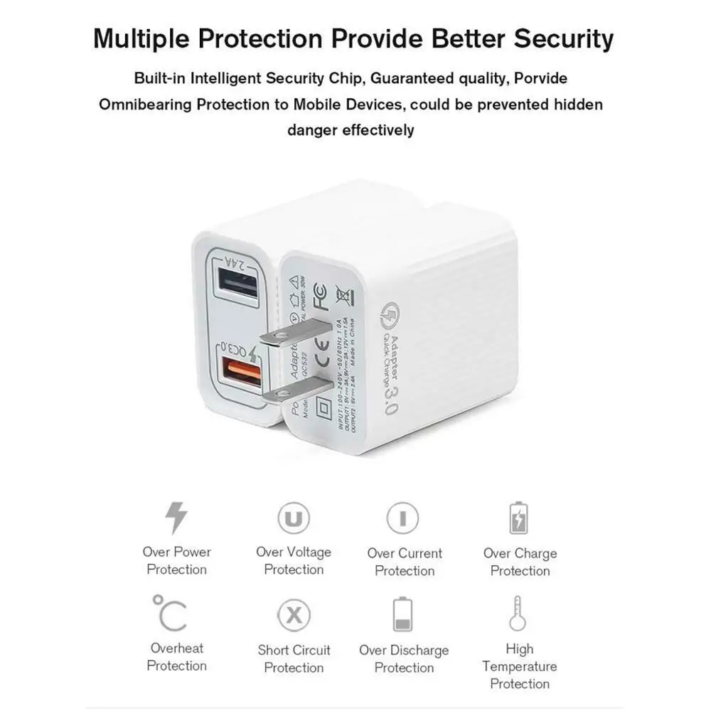STARTRC 3,0 адаптер для быстрой зарядки с двумя портами usb зарядное устройство с 1 м QC кабелем для DJI Mavic Mini Drone аксессуары