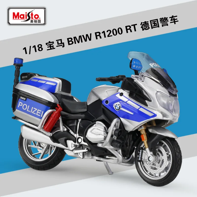 Maisto 1:18 весы bmvr R1200 RT полицейский мотоцикл металлический литой спортивный гоночный мотоцикл