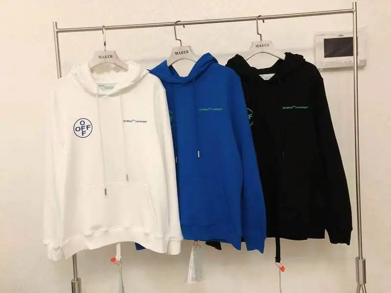 19SS Off-White OW мужская женская унисекс для влюбленных пейзаж стрела модная повседневная хлопковая толстовка с капюшоном Свободная куртка с капюшоном пуловер