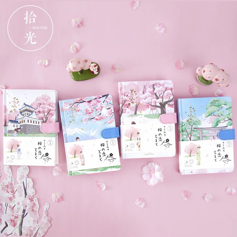 Оптический звукосниматель 32K магнитный оснастки Жесткий Чехол для ноутбука Сакура の Love хипстерский Университет Стильный блокнот простой блокнот Customizati