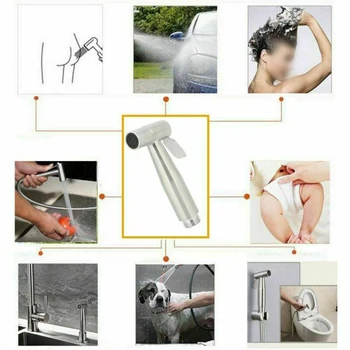 

Bidet Brause Schlauch+ Halter Edelstahl WC Hand Duschkopf Hygiene Dusche Bad Set For Almost All Shower Hoses