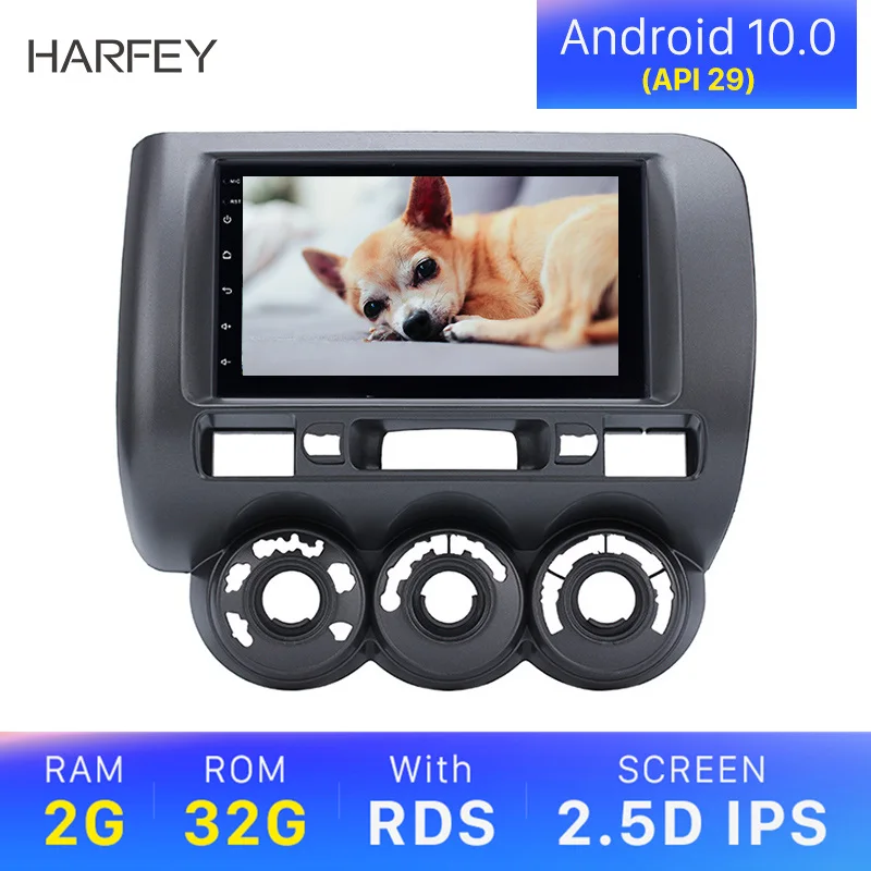 Harfey 7 &quotAndroid 10 0 Автомобильный GPS Navi Радио мультимедийный плеер для HONDA Jazz (ручной AC