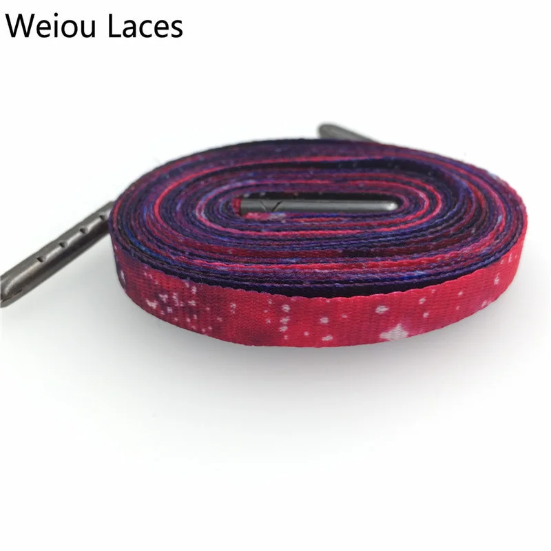 Weiou hot Shoestring Tops Silk Screen Printing Flat Print Shoelaces For Dress Shoes Personalized Replacement Shoelaces 60-180cm