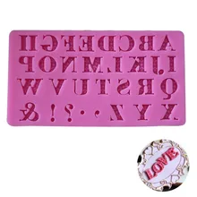 Алфавит силиконовая форма для сахарных изделий Fondant(сахарная) для конфет выпечки прессформы торта декоративное устройство для шоколада выпечки Кухонные формы аксессуары