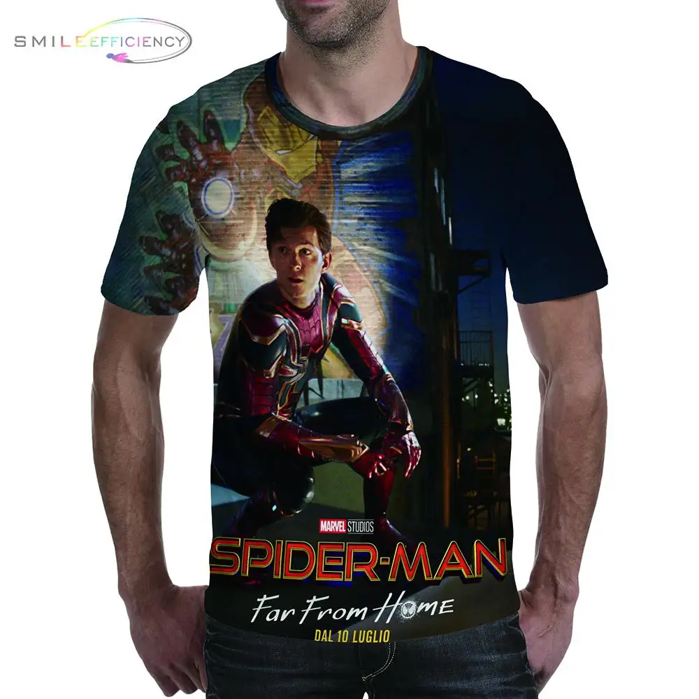 Mens Fashion 2019 Spider-man: Far From Home 3d T Shirt Spiderman 3d Printer T-shirt For Men Film Tee Shirt Mens Fashion 2019 Spider-man: Far From Home 3d T Shirt Spiderman 3d Printer T-shirt For Men Film Tee Shirt