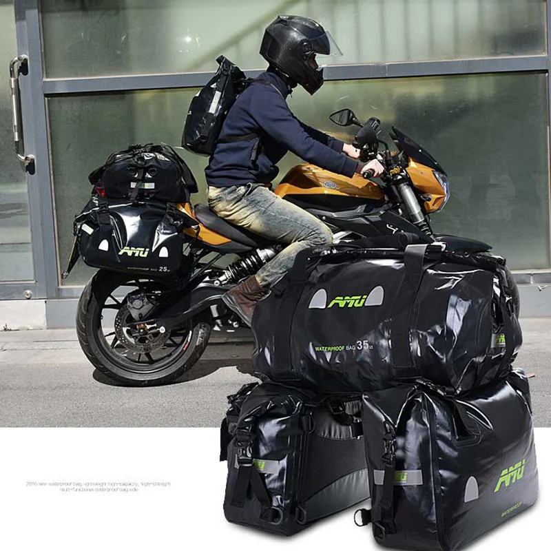 AMU мотоциклетная задняя Сумка водонепроницаемая сумка для седла мотоциклетного