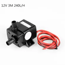 Черный DC 12V 3m 240L/H Ультра тихий бесщеточный мотор погружной