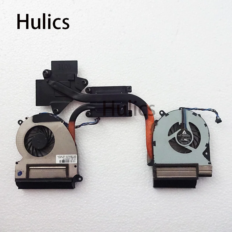 Hulics для HP 689993 Envy 17 Envy 17-3000 серии cpu двойной вентилятор и радиатор SPS 689993-001