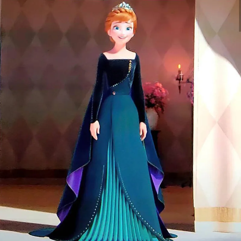 vestido verde anna frozen