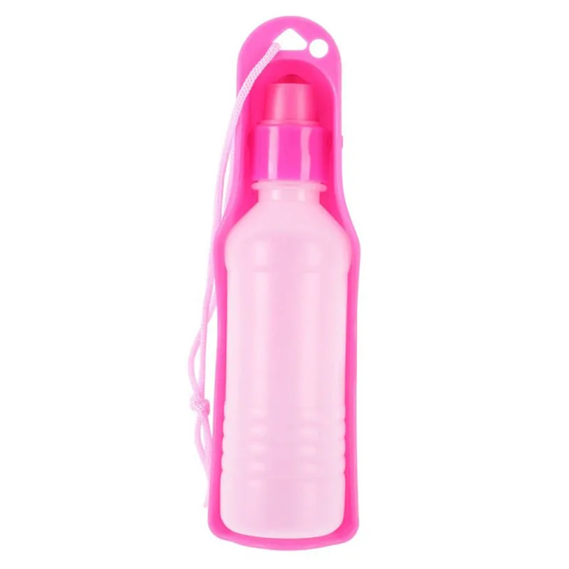 250500ml Dog Water Bottle Feeder With Bowl Plastic Portable Water Bottle Pets Outdoor Travel Pet Drinking Water Feeder noFB18 (8)