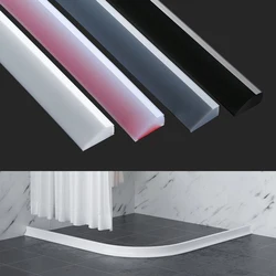 1PC Waterproof Strip Foldable Block Water Self-adhesive Sealing Strip Shower Threshold Dam Bathroom Kitchen Shower Barrier Home