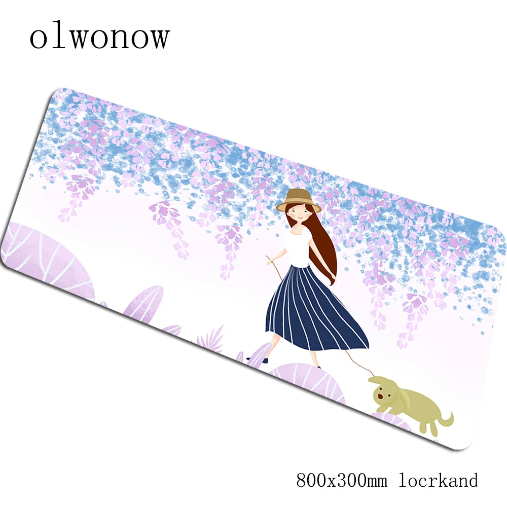 Милый геймерский коврик для мыши locrkand 800x300x2 мм игровой коврик для мыши Kawaii аксессуары для ноутбука padmouse эргономичный коврик - Цвет: Size 800x300x2mm