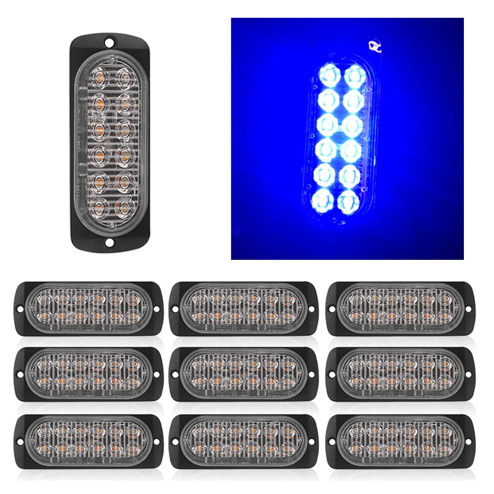 Мотоцикл Грузовик 12LED Предупреждение безопасности Световые индикаторы 12 V-24 V 36W 333mA Запчасти