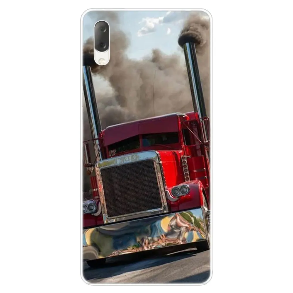 Самый большой грузовики peterbilt Жесткий Чехол для sony Xperia L1 L2 L3 X XA XA1 XA2 ультра E5 XZ XZ1 XZ2 компактный XZ3 M4 Aqua Z3 Z5 премиум-класса