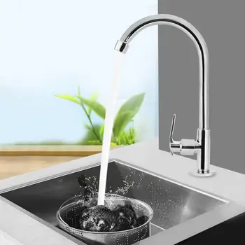 

Kitchen Faucet G1/2inch Household Kitchen Sink Cold Water 360 Degree Rotatable Copper Faucet Sprayer