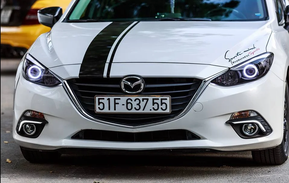 Для mazda 3 2010 2011 2012 2013 супер яркий белый цвет 3528 SMD комплект светодиодов «глаза ангела» дневной ходовой светильник DRL