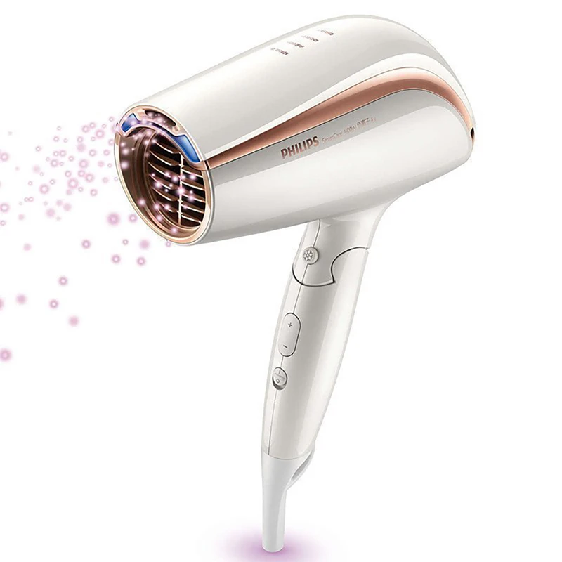 Philips BHC208 фен для волос, умный уход, ветровое тепло, анион, уход за волосами, фен, 1600 Вт, отрицательная Ионная Поддержка, складной, 220 В, для дома