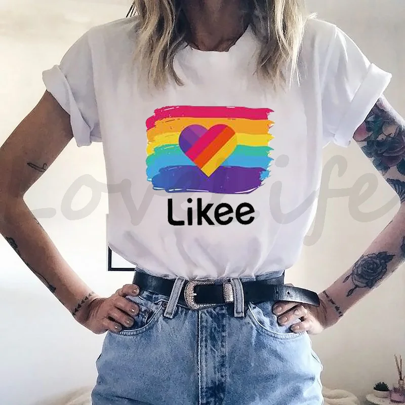 Fashion Likee T Shirt Kids Russia Style LIKEE Tees Oversized Streetwear Short Sleeve Women T Shirts for Boys Girls Children