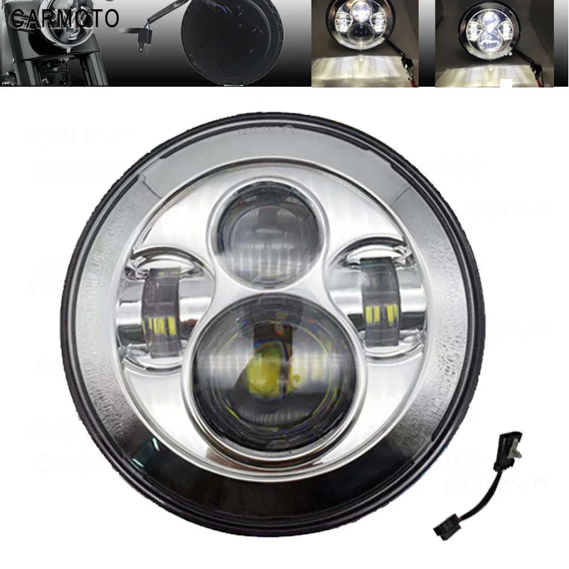 7 дюймов круглые светодиодные фары для безлимитных Rubicon uaz4x4 Land Rover Hummer Suzuki Samurai Nissan для ToyotaFJ Mazda Ford F150 bmw - Цвет: 40w silver