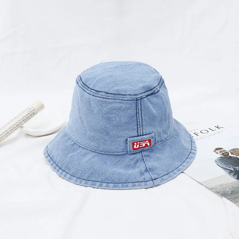Однотонные ковбойские шапки на весну и осень; детская шапка; двухсторонняя шляпа для маленьких мальчиков и девочек; Детские шапки; пляжные солнцезащитные очки для детей - Цвет: 5