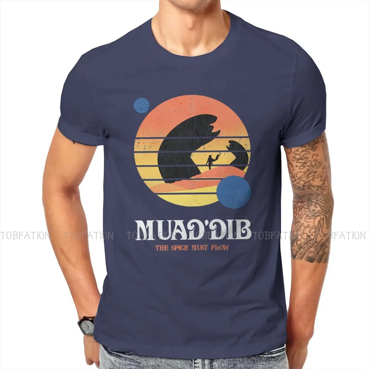 

Dune Film Muad'Dib The Spice Must Flow T Shirt Classic Grunge Teenager Summer Cotton Men's Tops Harajuku O-Neck TShirt