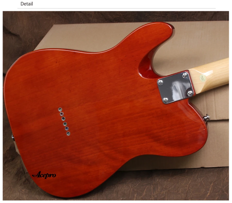Acepro F отверстие электрогитары, 2 шт. корпус из красного дерева и твердый пепельный Топ, высокое качество коричневый/синий/зеленый цвет гитары ra