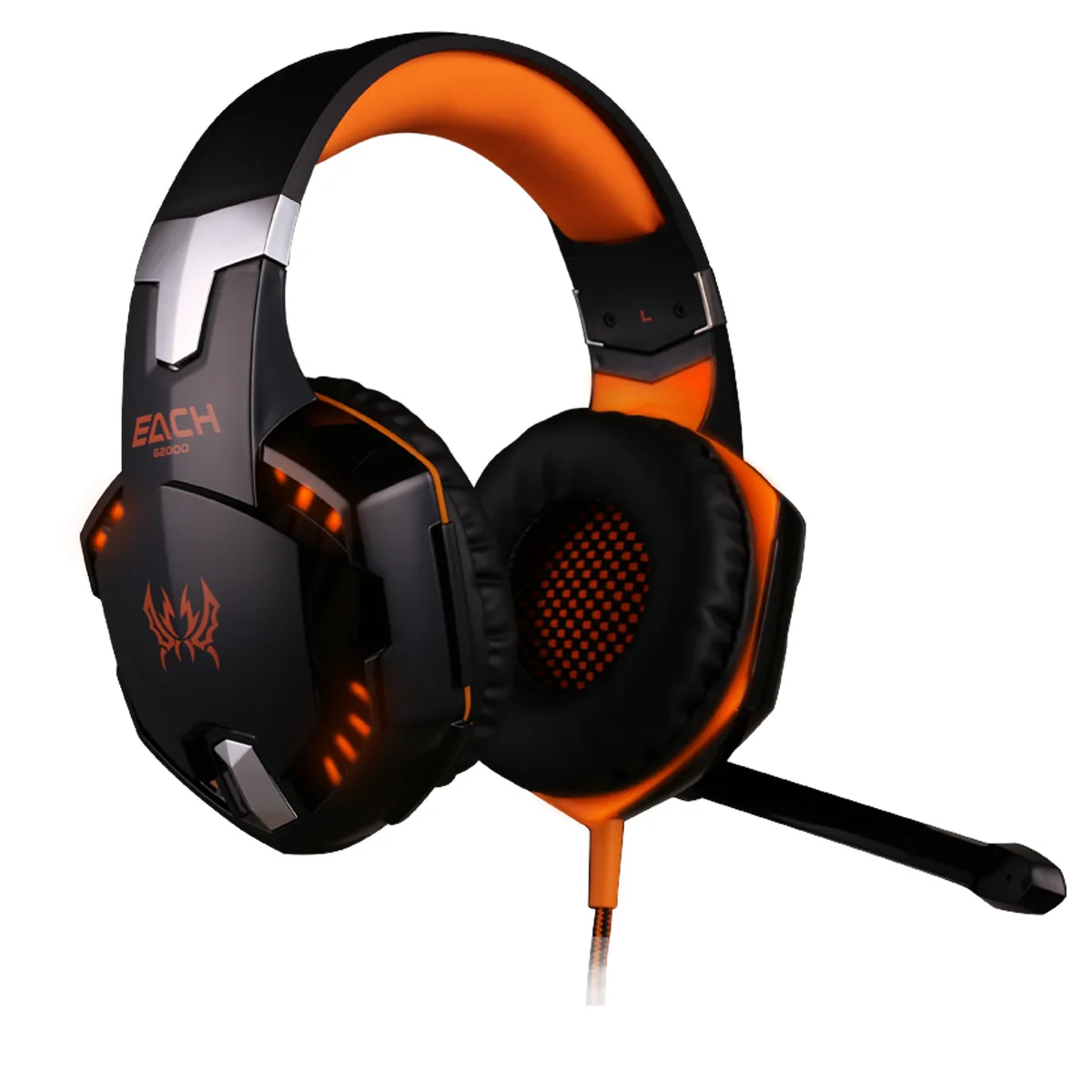 3 5mm Led Gaming Mic Headset Headphones Stereo For Pc Laptop Ps4 Xbox With Adapter Telefones Celulares Gabinete Gamer