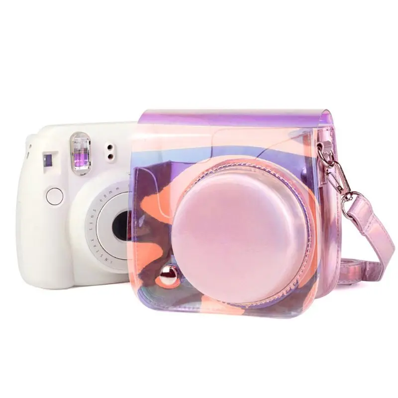 

Holographic Shining Laser Instant Camera Case Bag Protector Cover Pouch with Shoulder Strap for Fujifilm Instax Mini 9 Mini 8/8+