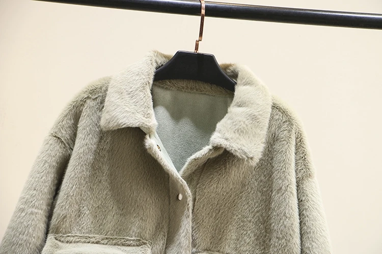 Размера плюс XL-3XL Новинки для женщин по сравнению с Размеры d зимнее теплое однотонное Цвет искусственной норки Меховая куртка пальто для детей Верхняя одежда средней длины с искусственным Меховая Куртка Верхняя одежда для детей