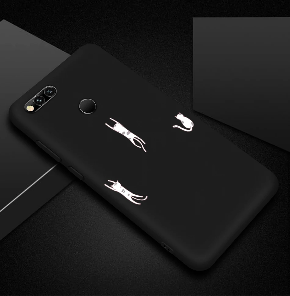 Ультратонкий чехол для huawei Honor 7A Pro 7C 7X цветные Матовые чехлы для телефонов Redmi 5 Plus 5A 6 6A Go Мягкий Силиконовый ТПУ Черный чехол
