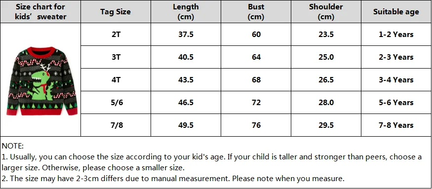 Patpat Size Chart