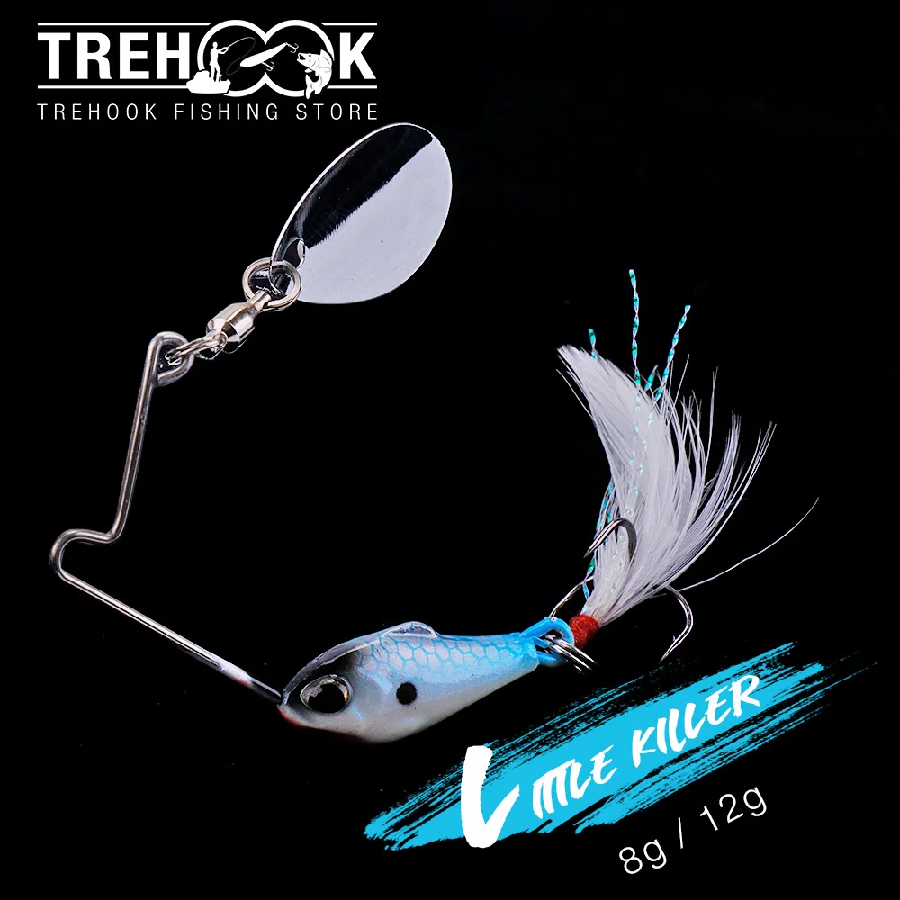 TREHOOK Тонущая Спиннербейт Vibes для зимней рыбалки 8 г 12 Vib с спиннинговой ложкой щуки