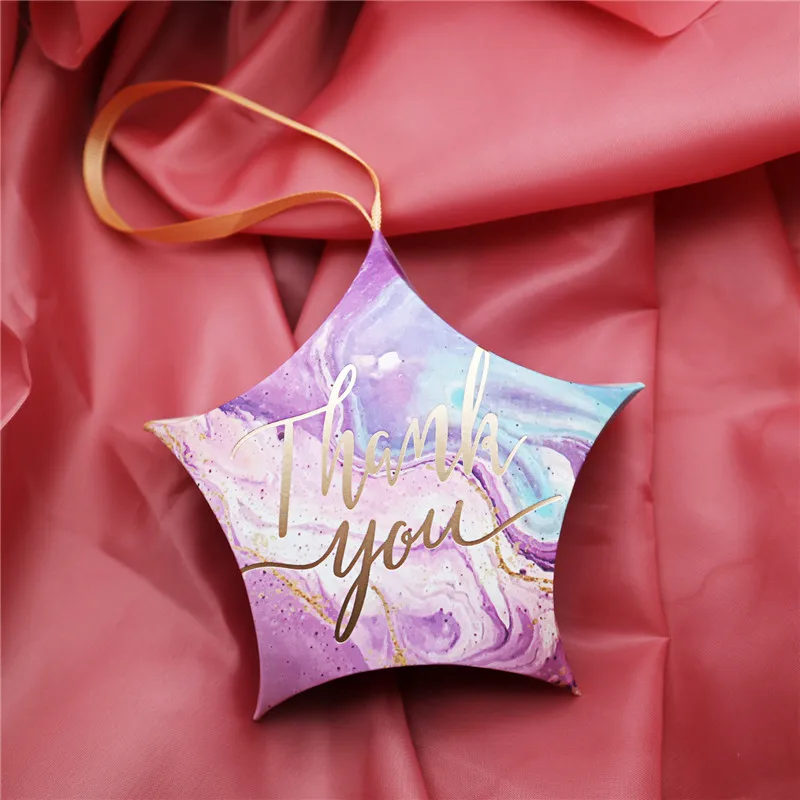 thank you star 20 шт в форме звезды Шоколадные конфеты коробка для сувенира украшения/события вечерние принадлежности/ребенок душ День рождения Сладкие коробки - Цвет: thank you star