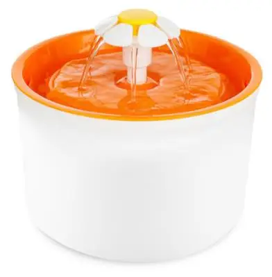 orange Автоматическая кошка собака питомец фонтан миска для домашних животных кошек питьевой цветок диспенсер воды Petsafe напиток с фильтрами Pet фонтан воды - Цвет: orange