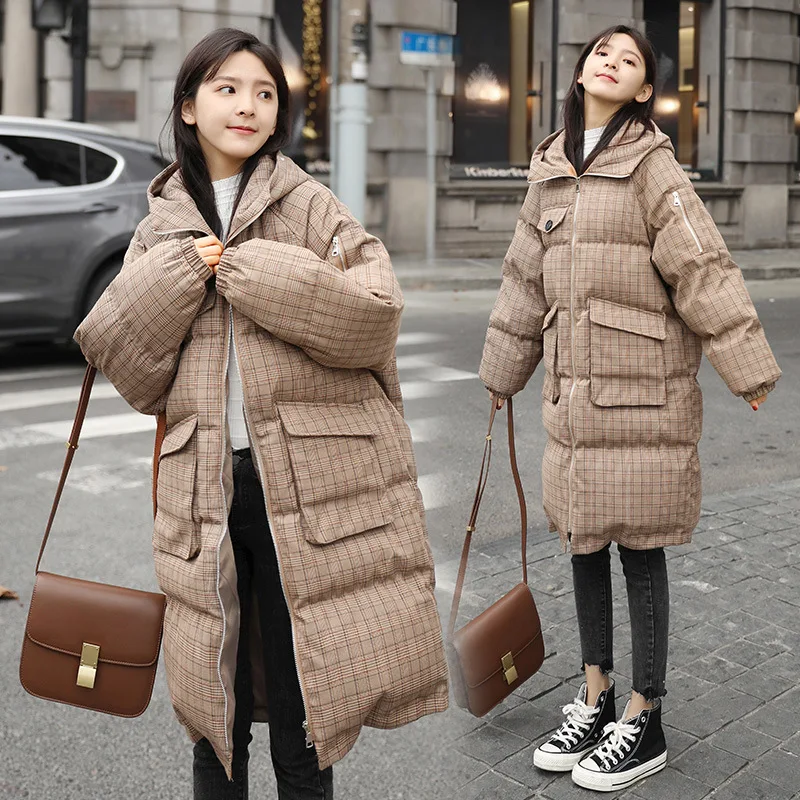 

Loose-Fit Versatile Warm Comfortable Long by Age Slimming Cool Simple And Elegant Hooded Elegant Cotton-padded Clothes/Cotton Co
