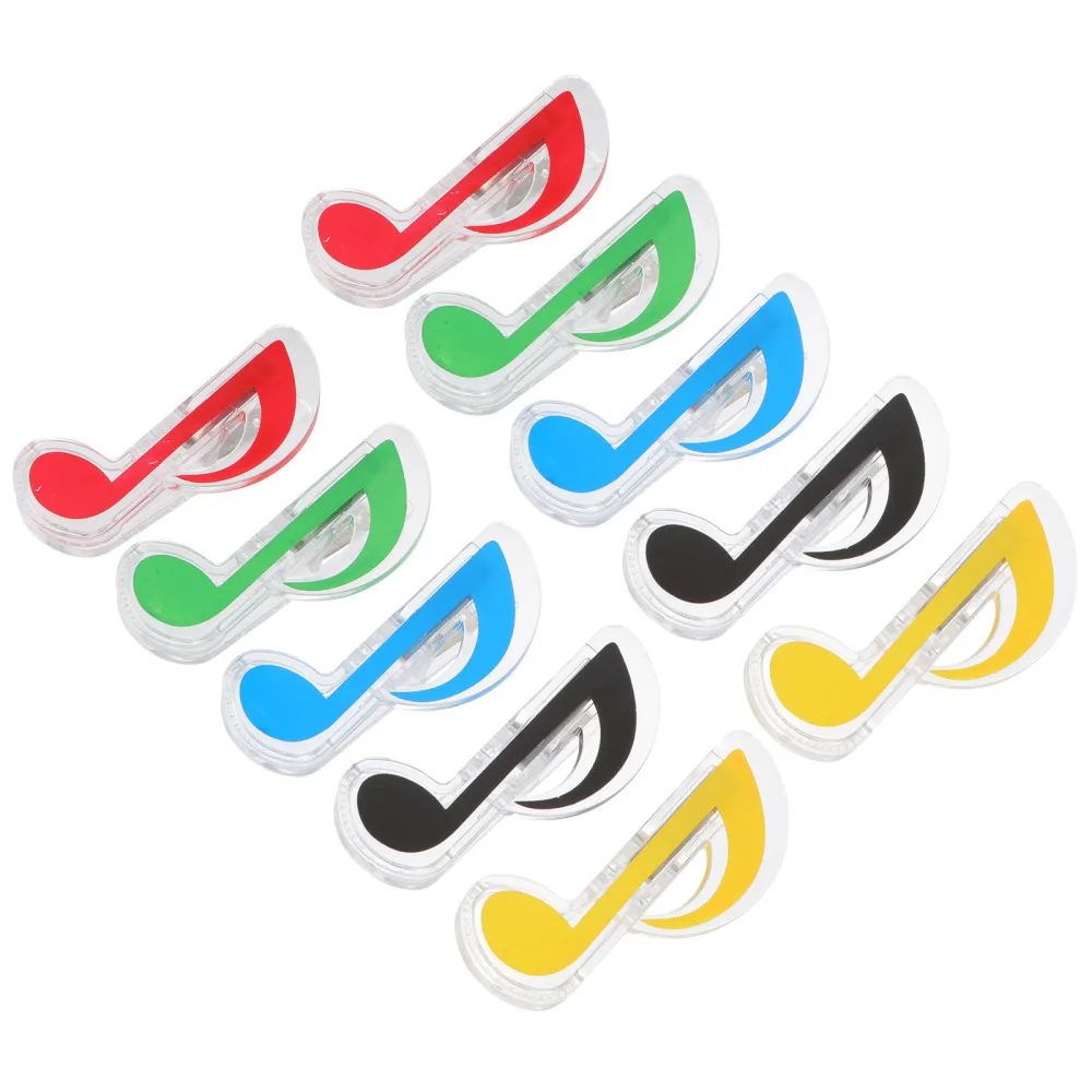

10Pcs Note Clip Paper Clip Practical Book Page Clip (Random Color)