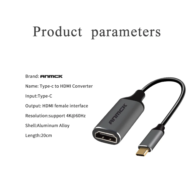 Anmck USB C HDMI кабель type C к HDMI Thunderbolt 3 адаптер для MacBook samsung Galaxy S8/S9 huawei mate 20 P20 Pro USB-C HDMI