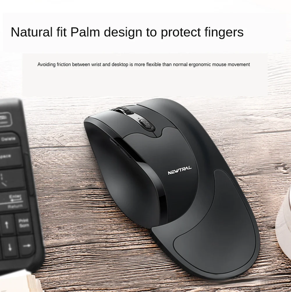 

Microtouch Ergonomics Vertical Mouse 6 Buttons 2400/3200 DPI RGB Wired/Wireless Right Hand Mice For PC Laptop Computer