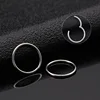 1Pcs Latest punk titanium steel circular earrings stainless steel circle earrings puncture accessories closed loop interface ► Photo 3/6