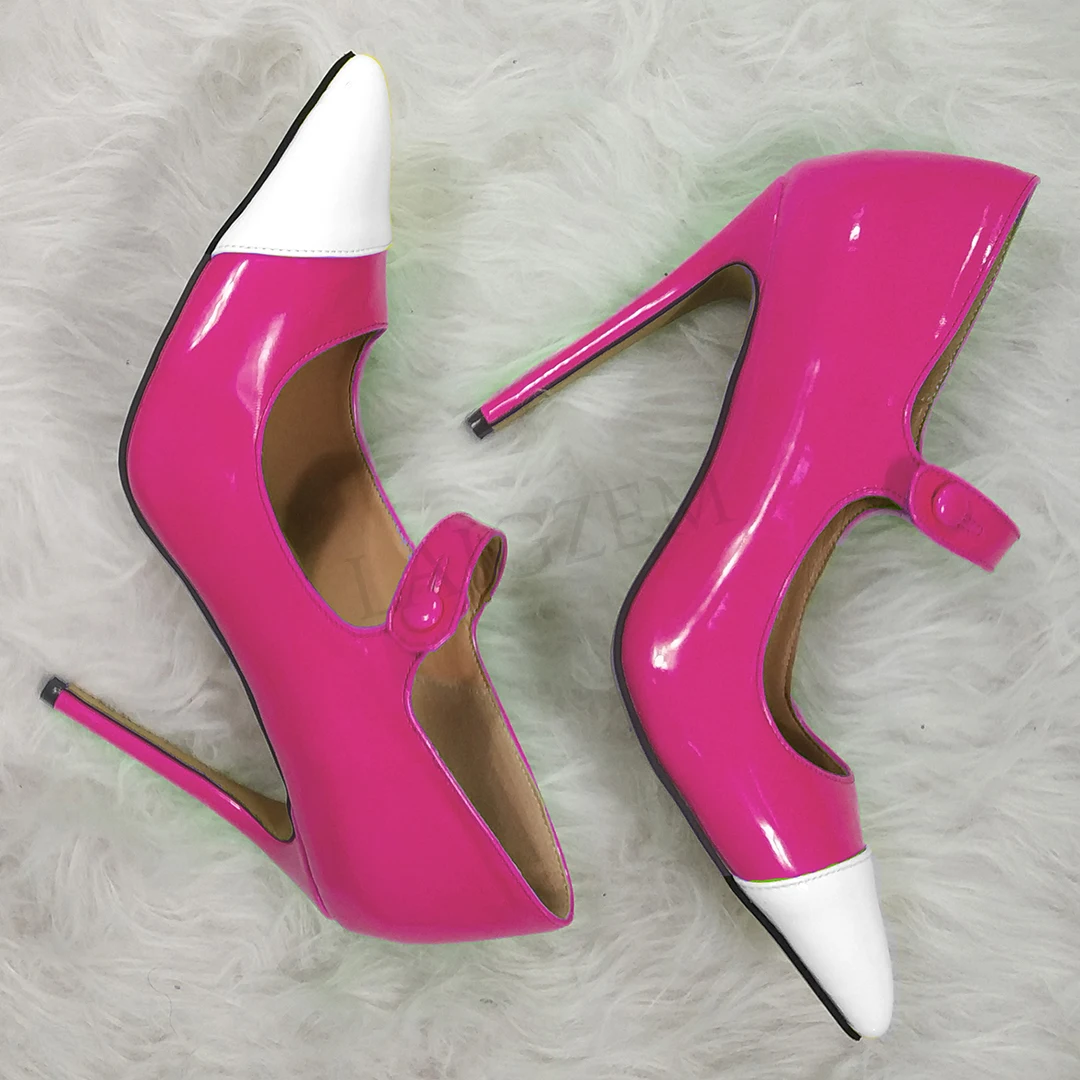 Laigзем Красочные Лоскутные женские туфли на каблуках Мэри Джейн 2020 вечерние