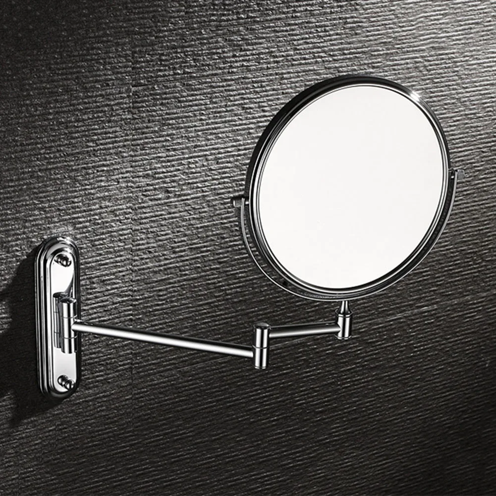 Бритвенный домашний двухсторонний 10X увеличительное декоративное Круглое прозрачное зеркало для макияжа Экономия пространства для ванной с настенным креплением поворачивающийся складывающийся