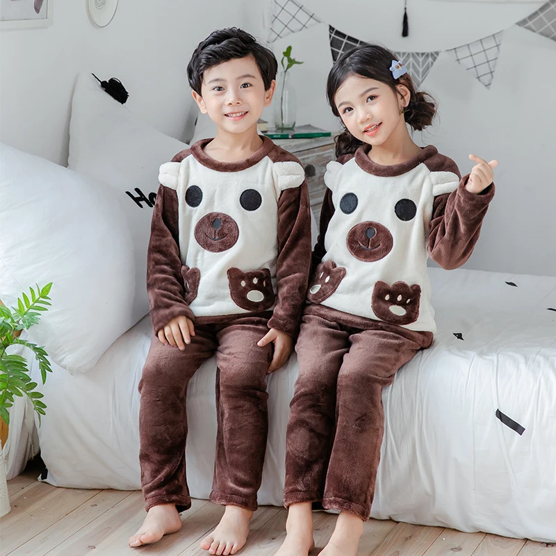 Г. Зимние Детские флисовые пижамы теплая фланелевая одежда для сна домашняя одежда для мальчиков и девочек, коралловый флис, детские пижамы, домашняя одежда, зимняя Пижама - Цвет: style 8