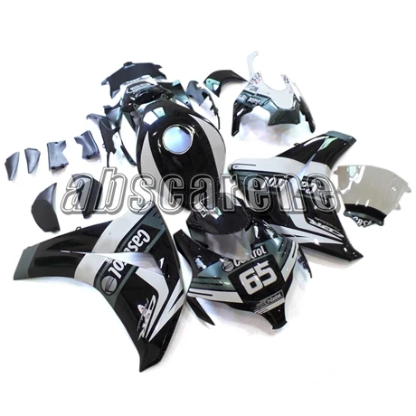 Выполните Обтекатели для Honda CBR1000RR 2008 2010 2011 CBR 1000RR 08 10 11 впрыска ABS Пластик шерстяной шарф, цвет: белый, черный, панелей no.65