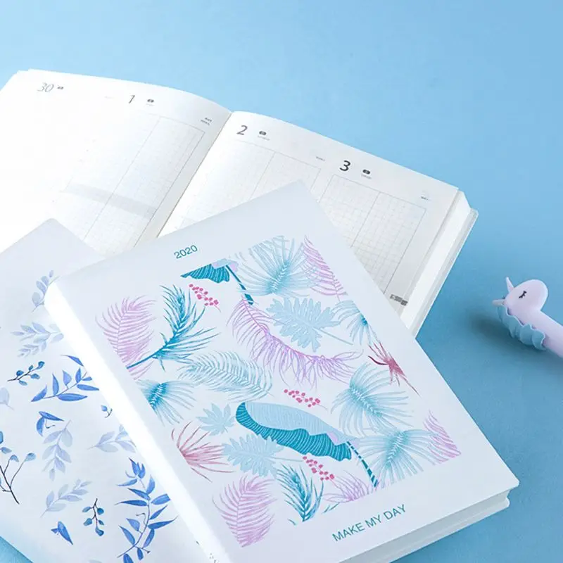 Leaf Agenda Planner Organizer B6 Daily Notebook Horizontal Line Grid Manual