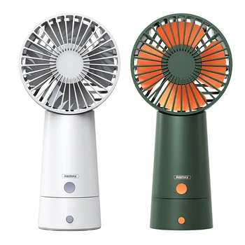 

REMAX Small Fan,4 Fan Blades,3 Adjustable Gears,Silent and Strong Wind, Rotation 90°Rechargeable Desktop Fan