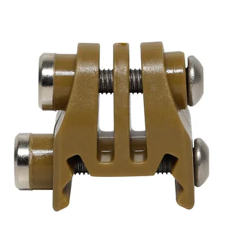 

WST Tactical Sports Camera Mount Adapter For Outdoor Hiking Camping Climbing Bungee Hunting Paintball - Tan/Black