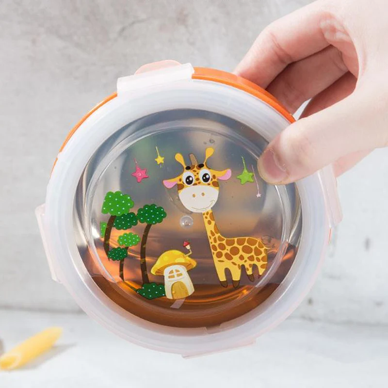 cheap Cartoon Leakproof Lunch Box For Kids Stainless Steel Bento Box BPA Free Thermal Insulation Food Container Cute Crisper