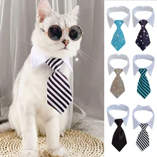 Corbata ajustable de algodón para perro y gato, accesorios para mascotas, aseo Formal, cómodo traje para perro, esmoquin, pajarita, suministros para mascotas